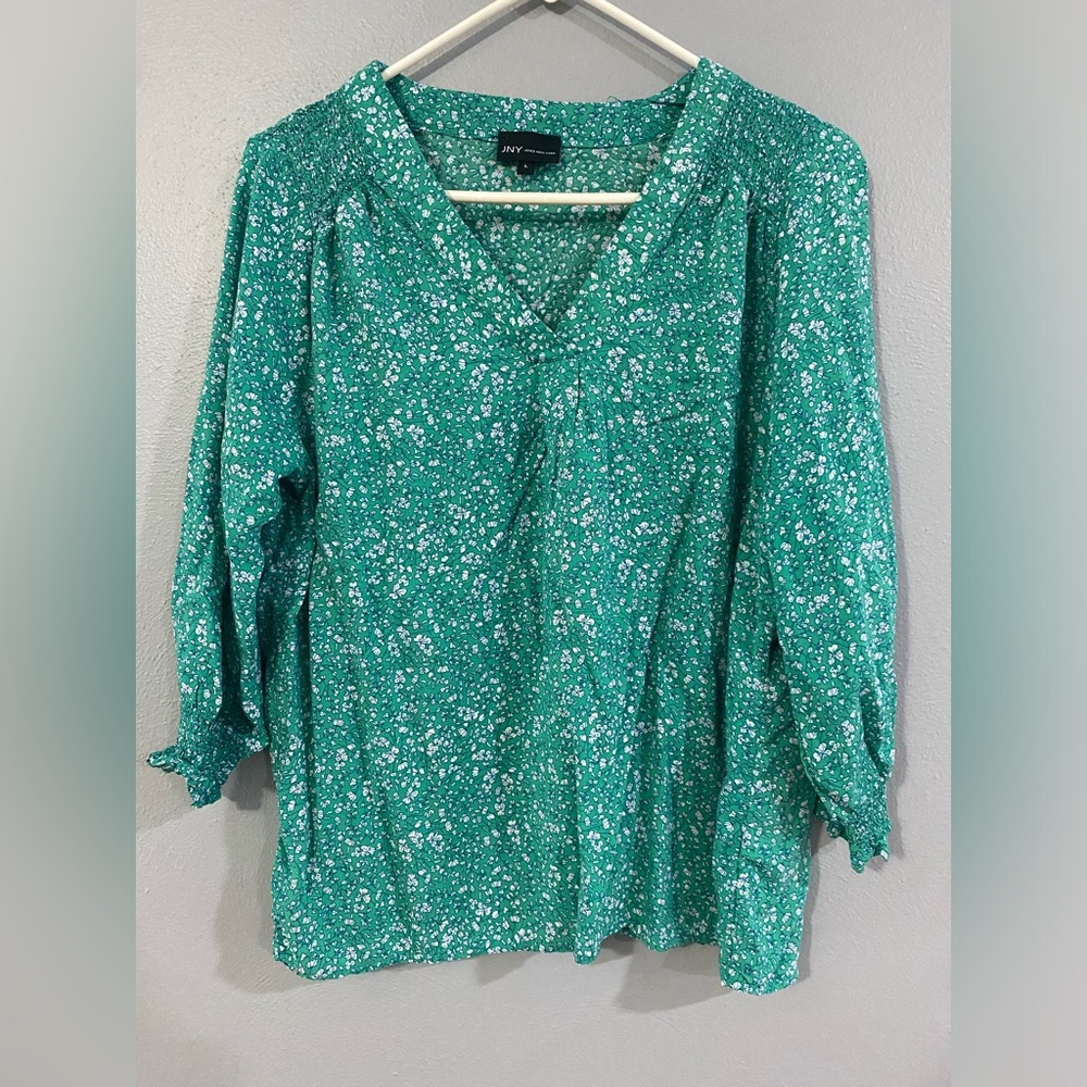 Women's Green Floral Top